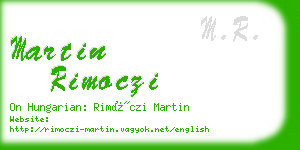 martin rimoczi business card